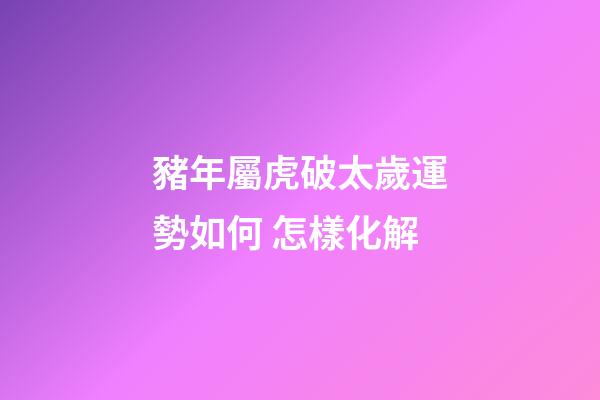 豬年屬虎破太歲運勢如何 怎樣化解